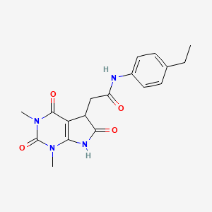 molecular formula C18H20N4O4 B14940233 2-(1,3-dimethyl-2,4,6-trioxo-2,3,4,5,6,7-hexahydro-1H-pyrrolo[2,3-d]pyrimidin-5-yl)-N-(4-ethylphenyl)acetamide 