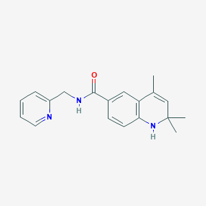 molecular formula C19H21N3O B14940258 2,2,4-Trimethyl-N~6~-(2-pyridylmethyl)-1,2-dihydro-6-quinolinecarboxamide 