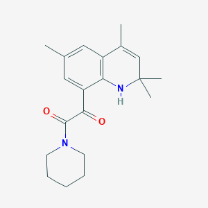 molecular formula C20H26N2O2 B14940291 1-Piperidino-2-(2,2,4,6-tetramethyl-1,2-dihydro-8-quinolinyl)-1,2-ethanedione 