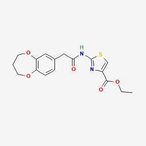 ethyl 2-[(3,4-dihydro-2H-1,5-benzodioxepin-7-ylacetyl)amino]-1,3-thiazole-4-carboxylate