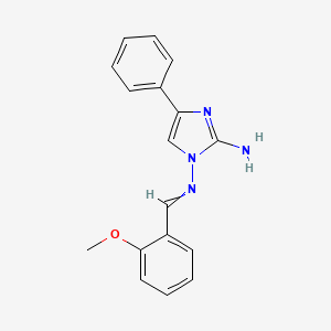 molecular formula C17H16N4O B1494031 1-[(2-Methoxyphenyl)methylideneamino]-4-phenylimidazol-2-amine 