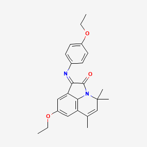 molecular formula C24H26N2O3 B14940322 (1E)-8-ethoxy-1-[(4-ethoxyphenyl)imino]-4,4,6-trimethyl-4H-pyrrolo[3,2,1-ij]quinolin-2(1H)-one 