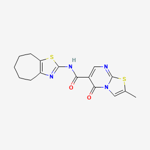 2-methyl-5-oxo-N-(5,6,7,8-tetrahydro-4H-cyclohepta[d][1,3]thiazol-2-yl)-5H-[1,3]thiazolo[3,2-a]pyrimidine-6-carboxamide