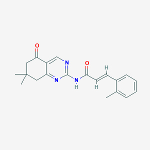 (2E)-N-(7,7-dimethyl-5-oxo-5,6,7,8-tetrahydroquinazolin-2-yl)-3-(2-methylphenyl)prop-2-enamide