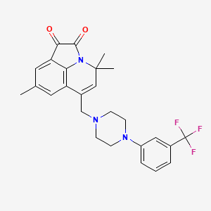 molecular formula C26H26F3N3O2 B14940362 4,4,8-trimethyl-6-({4-[3-(trifluoromethyl)phenyl]piperazin-1-yl}methyl)-4H-pyrrolo[3,2,1-ij]quinoline-1,2-dione 