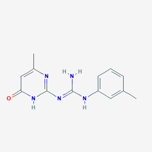 molecular formula C13H15N5O B14940388 1-(6-Methyl-4-oxo-1,4-dihydropyrimidin-2-yl)-2-(3-methylphenyl)guanidine 