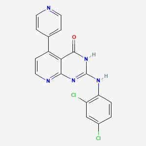 2-(2,4-dichloroanilino)-5-(4-pyridyl)pyrido[2,3-d]pyrimidin-4(3H)-one