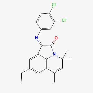 (1E)-1-[(3,4-dichlorophenyl)imino]-8-ethyl-4,4,6-trimethyl-4H-pyrrolo[3,2,1-ij]quinolin-2(1H)-one