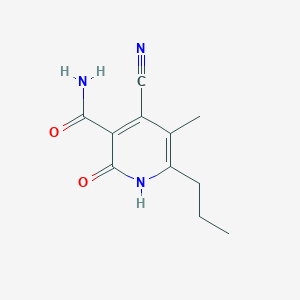 molecular formula C11H13N3O2 B14940416 4-Cyano-5-methyl-2-oxo-6-propyl-1,2-dihydro-3-pyridinecarboxamide 