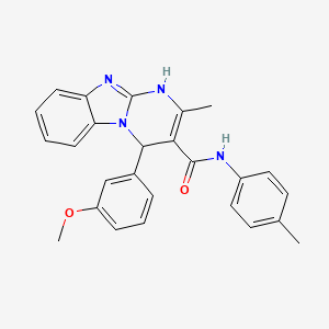 molecular formula C26H24N4O2 B14940449 4-(3-methoxyphenyl)-2-methyl-N-(4-methylphenyl)-1,4-dihydropyrimido[1,2-a]benzimidazole-3-carboxamide 