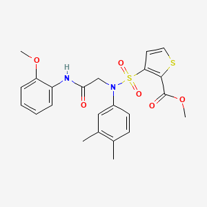 molecular formula C23H24N2O6S2 B14940459 Methyl 3-[(3,4-dimethylphenyl){2-[(2-methoxyphenyl)amino]-2-oxoethyl}sulfamoyl]thiophene-2-carboxylate 