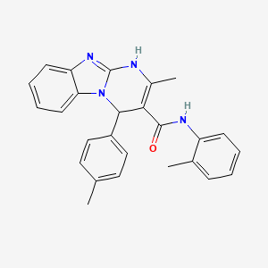 molecular formula C26H24N4O B14940469 2-methyl-N-(2-methylphenyl)-4-(4-methylphenyl)-1,4-dihydropyrimido[1,2-a]benzimidazole-3-carboxamide 