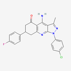 4-amino-1-(4-chlorophenyl)-7-(4-fluorophenyl)-3-methyl-1,6,7,8-tetrahydro-5H-pyrazolo[3,4-b]quinolin-5-one