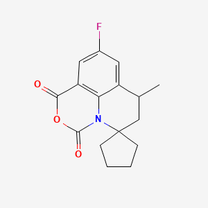 9'-fluoro-7'-methyl-6',7'-dihydro-1'H-spiro[cyclopentane-1,5'-[1,3]oxazino[5,4,3-ij]quinoline]-1',3'-dione