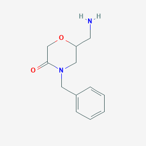 molecular formula C12H16N2O2 B14940568 6-(Aminomethyl)-4-benzylmorpholin-3-one 