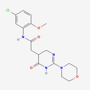 N-(5-chloro-2-methoxyphenyl)-2-[2-(morpholin-4-yl)-4-oxo-1,4,5,6-tetrahydropyrimidin-5-yl]acetamide