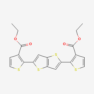 molecular formula C20H16O4S4 B1494059 Diethyl 2,2'-(thieno[3,2-b]thiophene-2,5-diyl)bis(thiophene-3-carboxylate) 