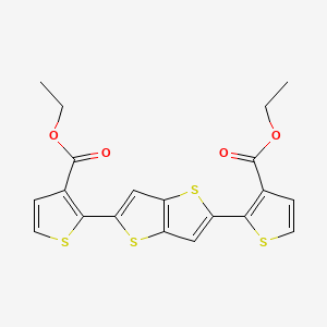 Diethyl 2,2'-(thieno[3,2-b]thiophene-2,5-diyl)bis(thiophene-3-carboxylate)