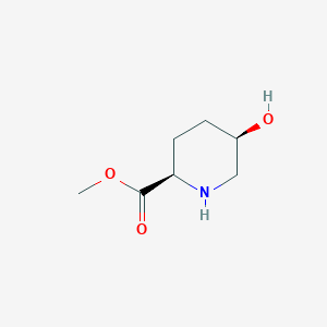 molecular formula C7H13NO3 B1494060 2-Piperidinecarboxylic acid, 5-hydroxy-, methyl ester, cis- 