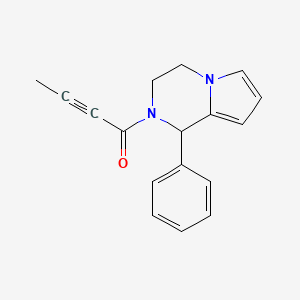 molecular formula C17H16N2O B14940636 1-(1-Phenyl-3,4-dihydropyrrolo[1,2-a]pyrazin-2(1H)-yl)but-2-yn-1-one 