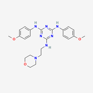 N~2~,N~4~-bis(4-methoxyphenyl)-N~6~-(2-morpholin-4-ylethyl)-1,3,5-triazine-2,4,6-triamine