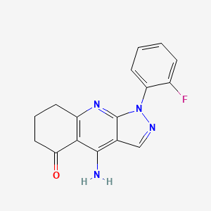 4-Amino-1-(2-fluorophenyl)-1H,5H,6H,7H,8H-pyrazolo[3,4-B]quinolin-5-one