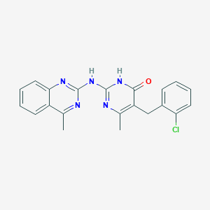 molecular formula C21H18ClN5O B14940673 5-(2-chlorobenzyl)-6-methyl-2-[(4-methylquinazolin-2-yl)amino]pyrimidin-4(3H)-one 