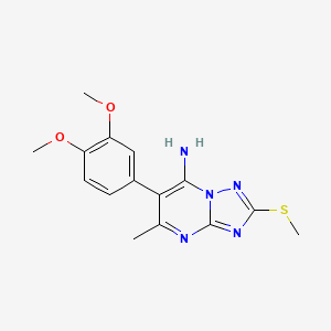 6-(3,4-Dimethoxyphenyl)-5-methyl-2-(methylsulfanyl)[1,2,4]triazolo[1,5-a]pyrimidin-7-amine