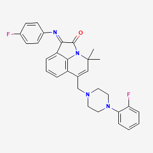 1-[(4-Fluorophenyl)imino]-6-{[4-(2-fluorophenyl)piperazino]methyl}-4,4-dimethyl-4H-pyrrolo[3,2,1-IJ]quinolin-2-one