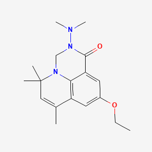 2-(dimethylamino)-9-ethoxy-5,5,7-trimethyl-2,3-dihydro-1H,5H-pyrido[3,2,1-ij]quinazolin-1-one