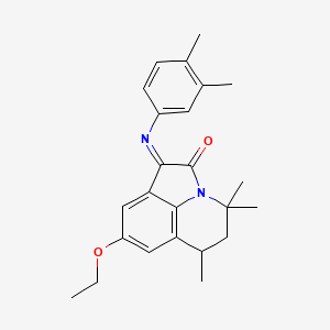 (1E)-1-[(3,4-dimethylphenyl)imino]-8-ethoxy-4,4,6-trimethyl-5,6-dihydro-4H-pyrrolo[3,2,1-ij]quinolin-2(1H)-one