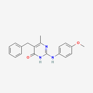 5-benzyl-2-(4-methoxyanilino)-6-methyl-4(3H)-pyrimidinone