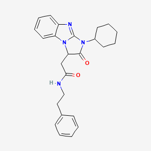 2-(1-cyclohexyl-2-oxo-2,3-dihydro-1H-imidazo[1,2-a]benzimidazol-3-yl)-N-(2-phenylethyl)acetamide