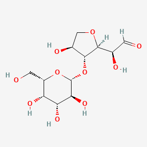 molecular formula C12H20O10 B1494074 (2S)-2-hydroxy-2-[(2S,3R,4S)-4-hydroxy-3-[(2R,3S,4R,5S,6S)-3,4,5-trihydroxy-6-(hydroxymethyl)oxan-2-yl]oxyoxolan-2-yl]acetaldehyde 