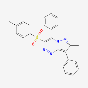 molecular formula C25H20N4O2S B14940771 7-Methyl-3-[(4-methylphenyl)sulfonyl]-4,8-diphenylpyrazolo[5,1-c][1,2,4]triazine 