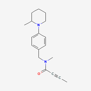 N-Methyl-N-{[4-(2-methylpiperidin-1-YL)phenyl]methyl}but-2-ynamide