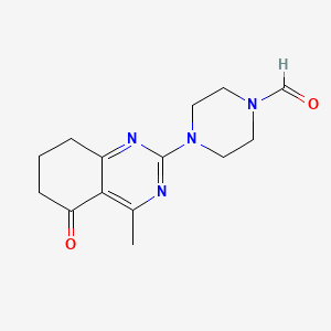 molecular formula C14H18N4O2 B14940820 4-(4-Methyl-5-oxo-5,6,7,8-tetrahydroquinazolin-2-yl)piperazine-1-carbaldehyde 