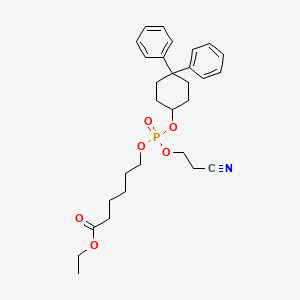 molecular formula C29H38NO6P B1494083 Ethyl 6-[(2-Cyanoethoxy)(4,4-diphenylcyclohexyloxy)phosphoryloxy]hexanoate CAS No. 572913-59-8