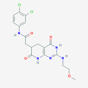 molecular formula C18H19Cl2N5O4 B14940840 N-(3,4-dichlorophenyl)-2-{2-[(2-methoxyethyl)amino]-4,7-dioxo-1,4,5,6,7,8-hexahydropyrido[2,3-d]pyrimidin-6-yl}acetamide 