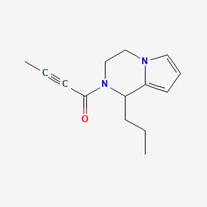 molecular formula C14H18N2O B14940846 1-(1-Propyl-3,4-dihydropyrrolo[1,2-a]pyrazin-2(1H)-yl)but-2-yn-1-one 