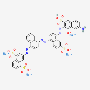 Tetrasodium;3-[[4-[[4-[(7-amino-1-oxido-3-sulfonaphthalen-2-yl)diazenyl]-6-sulfonatonaphthalen-1-yl]diazenyl]naphthalen-1-yl]diazenyl]naphthalene-1,5-disulfonate