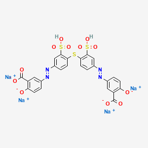 molecular formula C26H14N4Na4O12S3 B1494086 Tetrasodium;5-[[4-[4-[(3-carboxylato-4-oxidophenyl)diazenyl]-2-sulfophenyl]sulfanyl-3-sulfophenyl]diazenyl]-2-oxidobenzoate CAS No. 6391-20-4