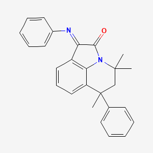 (1E)-4,4,6-trimethyl-6-phenyl-1-(phenylimino)-5,6-dihydro-4H-pyrrolo[3,2,1-ij]quinolin-2(1H)-one