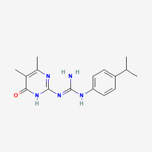 molecular formula C16H21N5O B14940883 1-(4,5-Dimethyl-6-oxo-1,6-dihydropyrimidin-2-yl)-3-[4-(propan-2-yl)phenyl]guanidine 