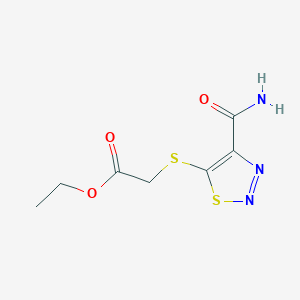 Ethyl [(4-carbamoyl-1,2,3-thiadiazol-5-yl)sulfanyl]acetate