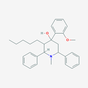 4-(2-Methoxyphenyl)-1-methyl-3-pentyl-2,6-diphenylpiperidin-4-ol