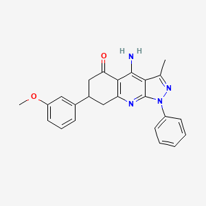 4-Amino-7-(3-methoxyphenyl)-3-methyl-1-phenyl-1H,5H,6H,7H,8H-pyrazolo[3,4-B]quinolin-5-one