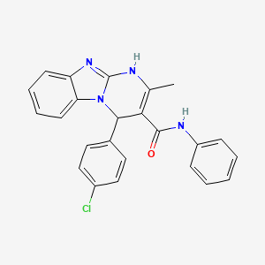 molecular formula C24H19ClN4O B14940913 4-(4-chlorophenyl)-2-methyl-N-phenyl-1,4-dihydropyrimido[1,2-a]benzimidazole-3-carboxamide 