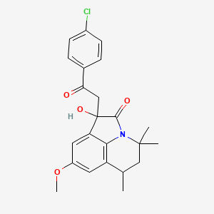 1-[2-(4-chlorophenyl)-2-oxoethyl]-1-hydroxy-8-methoxy-4,4,6-trimethyl-5,6-dihydro-4H-pyrrolo[3,2,1-ij]quinolin-2(1H)-one