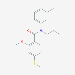 2-methoxy-N-(3-methylphenyl)-4-(methylsulfanyl)-N-propylbenzamide